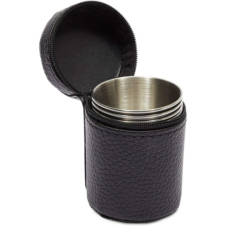 Leather & Steel Shot Glasses – 8 Men Thorough