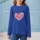 thumbnail image 4 of Blusas y camisas de manga larga con cuello redondo CUHK Top estampado de cuello redondo para primavera y verano Jersey informal Camisa básica de manga larga para niños y niñas Blusa de poliéster para, 4 of 6