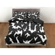 thumbnail image 3 of Murciélagos de Halloween Ropa de cama de tamaño completo y funda de almohada, Negro Juego de funda nórdica Dormitorio, 3 of 4
