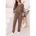 thumbnail image 4 of Conjunto Deportivo PRETTYGARDEN para Mujer con Manga Larga y Jogger XL Caqui, 4 of 6