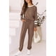 thumbnail image 4 of Conjunto Deportivo PRETTYGARDEN para Mujer con Manga Larga y Jogger XL Caqui, 4 of 6