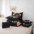 thumbnail image 5 of Homewish Cartoon Letter S Twin Bedding Sets 7-Piece for Teen, Romantic Pink Rose Flower Bedding Comforter Set, Dreamy Butterfly Reversible Sheet Sets, Breathable Home Decor, 5 of 7