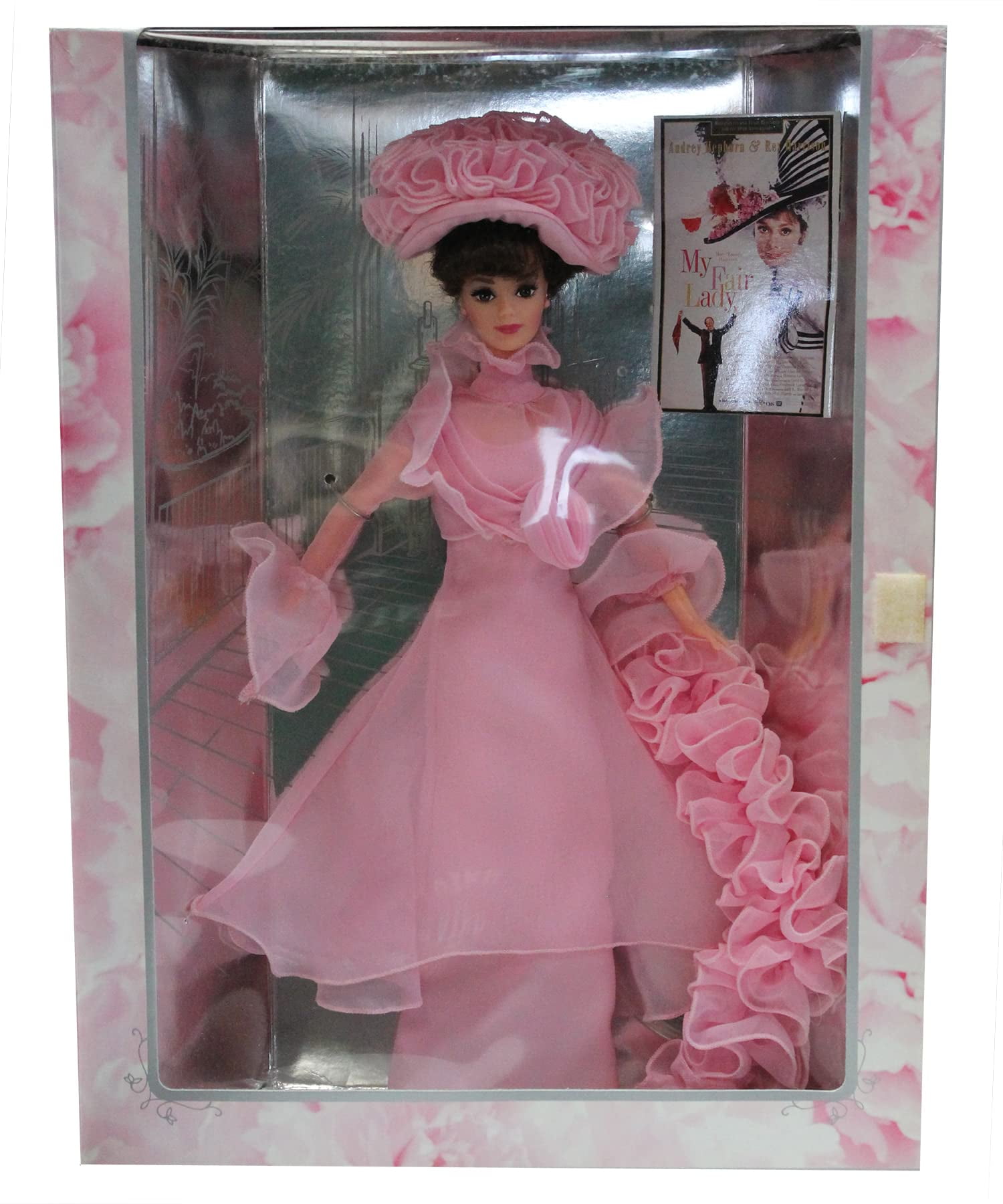 Barbie as Eliza Doolittle Doll in My Fair Lady Closing Scene Pink Chiffon Gown