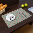 thumbnail image 2 of Placemat, Pioneer Flower Floral Print Pattern Place Mats Table Mat Set Of 2, PVC Washable Placemats for Party Kitchen Dining Decoration, 18x12 Inch, Fade Resistant, 2 of 6