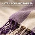 thumbnail image 3 of Unique Bargains Stripe Absorbent Quick Dry Beach Towel 2 Pack Purple 71"x40", 3 of 8