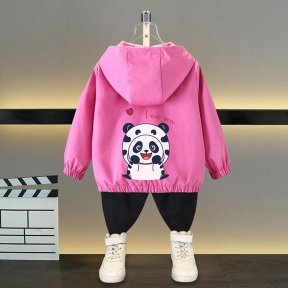 SGFCWSX Girls Rain Jacket for School Kids Windbreaker Coat Casual Lightweight Jackets Red Size 7 Years