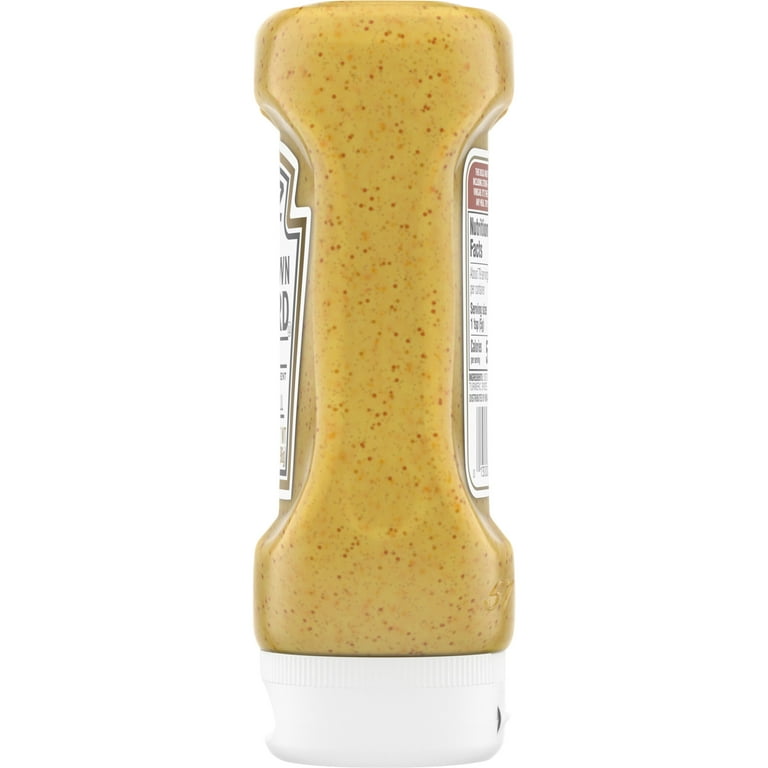 Heinz 100 Natural Spicy Brown Mustard, 14 oz Bottle