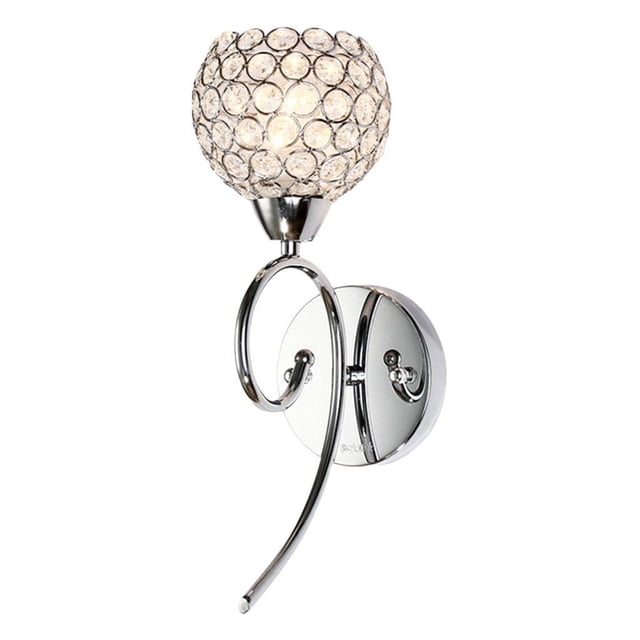 Lámpara decorativa de pared Billuyoard de cristal para mesita de noche E27 Plata Tipo 2