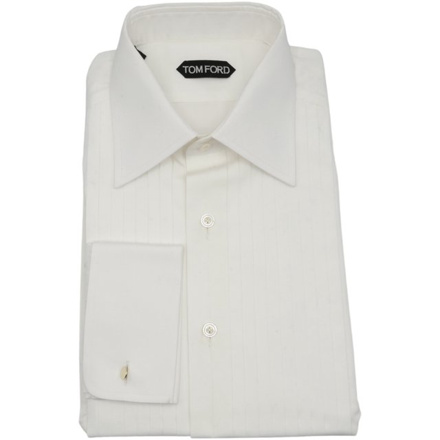 Tom Ford Chemise Habillée Formelle Blanche pour Hommes - 42-16.5 (L)