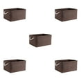 thumbnail image 1 of maskred Sac de Rangement Robuste et Durable pour un Espace Bien Organisé Boîte de Rangement Pliable avec Poignée en Coton Multifonctions Marron 5Set, 1 of 6