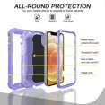 thumbnail image 3 of iPhone 12 Mini Case - Heavy Duty Hybrid Rugged Dual Layer Protective Shockproof Kickstand Cover with Ring Holder for Apple iPhone 12 Mini 5.4", H, 3 of 7