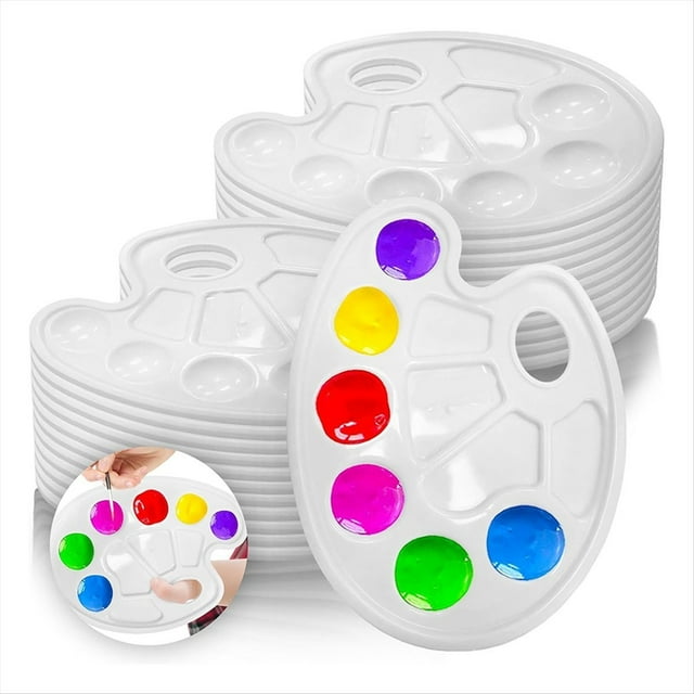 de Pintura: Paquete de 24 Paletas de Pintura, Bandeja de de Pintura para Niños y Adultos