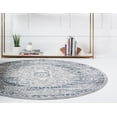 thumbnail image 3 of Rugs.com Charleston Collection Rug – 5 Ft Round Gray Low-Pile Rug Perfect For Kitchens, Dining Rooms, 3 of 9