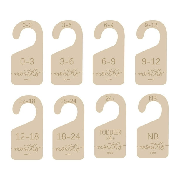 Separadores de Madera para Armario de Bebé, 8 Uds., Separadores de Ropa, Separadores de Armario