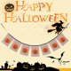 thumbnail image 2 of Calabazas  de arpillera de Halloween Guirnaldas para colgar en Accesorios de decoración de Yuyangstore Banderas del empavesado de Halloween, 2 of 8