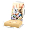 thumbnail image 3 of Rijanmt Happy Easter Chair Cover Cute Bunny Egg Seat Cover,Print Rabbit Removable Dining Room Chair Covers Slipcover,Kitchen Seat Covers,For Home Spring Decor Or Hotel Restaurant Party Banquet,C, 3 of 6