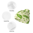 thumbnail image 3 of Pofeuu Green Peas Print Beanie Hat for Men Women Knit Winter Hat Warm Cuffed Skull Beanie Slouchy Soft Unisex, 3 of 6