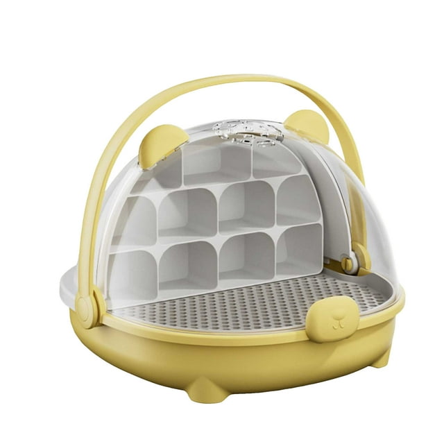 Grange d'Élevage de vers Espace de Croissance de Soie pour l'Élevage de vers Habitat Animal Cage Reptile Réservoir Portable Transparent Alimentation avec Poignée Petite Grange d'Élevage Kits de Maison de Soie pour Adultes à Construire Grande