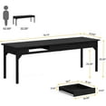 thumbnail image 3 of Tribesigns 78.7" Extra Long Computer Desk, Two Person Desk Double Desk with 2 Drawers, Home Office, Black, 3 of 5