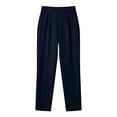 thumbnail image 6 of Miluxas Women's High Rise Loose Straight Dressy Pants Pull on Elastic Waistband Business Casual Trousers with Pockets for Work office Commute Wear Dark Blue, 6 of 8