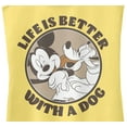 thumbnail image 2 of Junior's Mickey & Friends Life is Better with a Dog Racerback Tank Top Banana Small, 2 of 4
