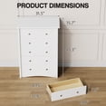 thumbnail image 3 of Lacoo 45'' Tall 5 Drawers Wooden Dresser for Bedroom, Modern Storage Chest of Drawers, White, 3 of 9