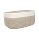 thumbnail image 3 of Cesta de cuerda de algodón, cesta para estante, cesta organizadora para escritorio, cesta para guardar artículos diversos, para cosméticos, juguetes 30cmx21cmx14cm, 3 of 8
