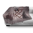 thumbnail image 3 of Movies Soft Flannel Fleece Blanket, Directors Chair Seat Movie Lover Film Set Studios Strip Ribbon Storyboard, Cozy Plush for Indoor and Outdoor Use, 50" x 60", Dark Mauve Dark Grey, by Ambesonne, 3 of 6