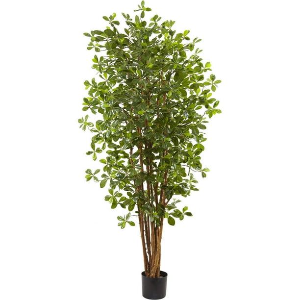 Nearly Natural 6ft. Black Olive Artificial Silk Tree, Green Walmart