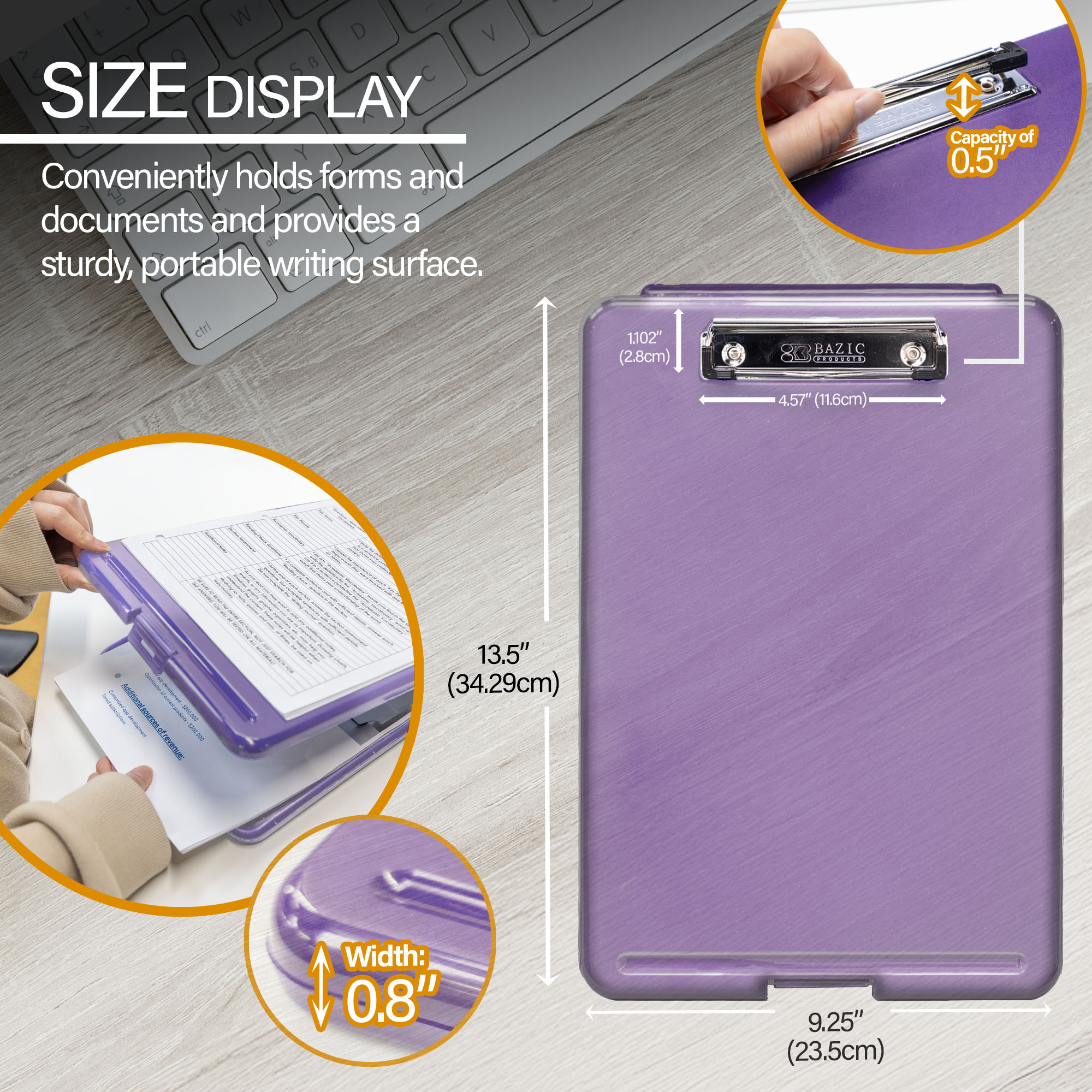 BAZIC Clipboard Storage Case, Plastic Briefcases Box Letter Size, 12-Pack
