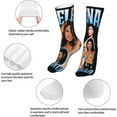thumbnail image 4 of Selena Quintanilla Socks Mid-Calf Athletic Socks Crew Socks Boot Socks Dress Socks Funny Novelty Cotton Socks Gifts for Women Men, White, 4 of 6
