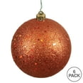 thumbnail image 3 of Vickerman 4" Burnished Orange Sequin Ball Ornament, 6 per Bag, 3 of 5