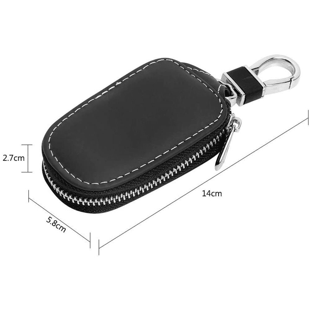 LanMa Car Key Case Holder Leather Car Key Chain Bag Car Remote Key Fob For  Car Keychain Zipper Bag
