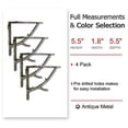 thumbnail image 4 of NACH Rustic Branch Shelf Bracket, Wall Mount Shelving Brackets (4 Pack), JS-90-078AMS, 4 of 5