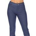 thumbnail image 5 of Moa Collection Women's Casual Comfy Slim Pocket Jeggings Jeans Capri Pants, 5 of 6