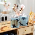 thumbnail image 6 of Whales with Christmas Hats Cartoon Style Translucent Plastic Cans Storage Canisters with Lid Set of 4, 6 of 7