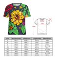 thumbnail image 2 of Flower Power T-Shirt O Neck Oversize T-Shirts Short Sleeve Classic Tees Women Summer Graphic Tops, 2 of 5