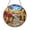 Acrylic 3.5 Inch, variant on European Village Street Stained Glass Suncatcher Window Hanging, Colorful Old Town Art Glass Panel with Scenic Alley Landscape, Decorative Travel Inspired Window Ornament for Home Decor Gift