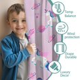 thumbnail image 3 of Blackout Kids Curtains,Pink Unicorn Space Pattern Childrens Insulated Curtains Set Of 2,Bedroom Essentials,Toddler Room Decor 42"x63", 3 of 5