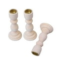 thumbnail image 3 of Arborister Unfinished Wooden Candlestick Candle Holder DIY Home Decor (3pcs), 3 of 10