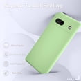 thumbnail image 2 of KOMI for Google Pixel 7a Case, Silicone Phone Case with 2 Screen Protector, Soft Anti-Scratch Microfiber Lining, Full Body Shockproof Slim Cover Support Wireless Charging, Mint Green, 2 of 5