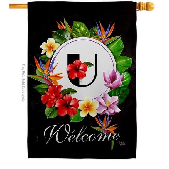 Breeze Decor H130281-BO Tropical U Summertime 28 x 40 in. Double-Sided Decorative Vertical House Flags for Decoration Banner Garden Yard Gift