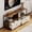 Walnut + White, variant on Manora TV Stand for TVs up to 65 Inch, Industrial Entertainment Center with Open Storage Shelves & Drawers, TV Media Console Table for Living Room, Bedroom, Walnut & White
