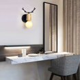 thumbnail image 2 of Juego de 2 lámparas de pared de asta de ciervo de diseño creativo moderno, lámparas de pared para interiores, lámpara de pared Art Deco de madera y metal para dormitorio, sala de estar, pasillo, rest TUNC Sencillez, 2 of 5