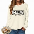 thumbnail image 2 of Towmus Women's Los Angeles Crewneck Sweatshirt Plus Size Crewneck Pullover Hoodies Casual Knit Print Casual Tops Sweater, 2 of 5