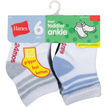 - Baby Toddler Boy Cushion Heel and Toe Ankle Socks - 6 Pair