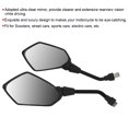 thumbnail image 4 of Qiilu Motorcycle Mirror ，  Black  ABS Rear View Side Mirrors Motorcycle Rear View Mirror  Reflective Rear View Mirrors Motorcycle Parts, 4 of 8