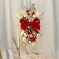 thumbnail image 4 of SUTENGDA Guirlande d'Escalier Pré-Éclairée, Guirlande de Noël en Forme de Larme, Décorations pour Escaliers, Rampe, Table, Cheminée, Miroir, Manteau (1Pcs Rouge), 4 of 9