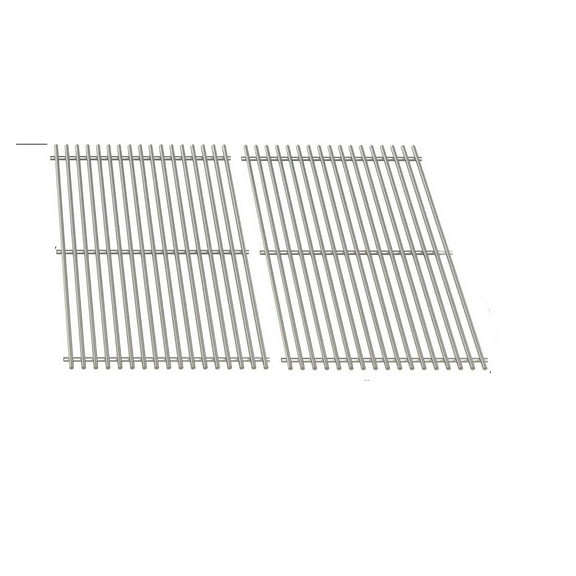 Replacement Sus304 Solid Rod Stainless Steel Cooking Grates for Broil-mate 8248TEXAN50, Broil King 969-27, 96997, Gas Models, Set of 2