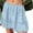 Blue, variant on EINCcm Women Y2k Lace Mini Skirt Low Rise Pleated Ruffle Half Slip Skirt Layered Flowy Short Skirt Streetwear